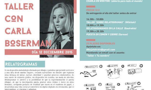 Charla – Taller Relatogramas con Carla Boserman